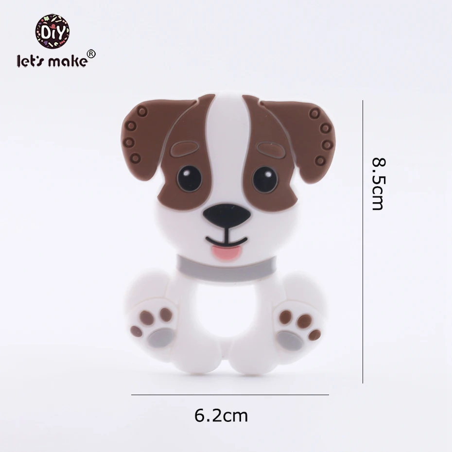 Давайте сделаем силиконовые аксессуары для прорезывания зубов BPA бесплатно 10 шт Силиконовая собака может жевать ребенка DIY Ювелирные изделия уход ожерелье кулон