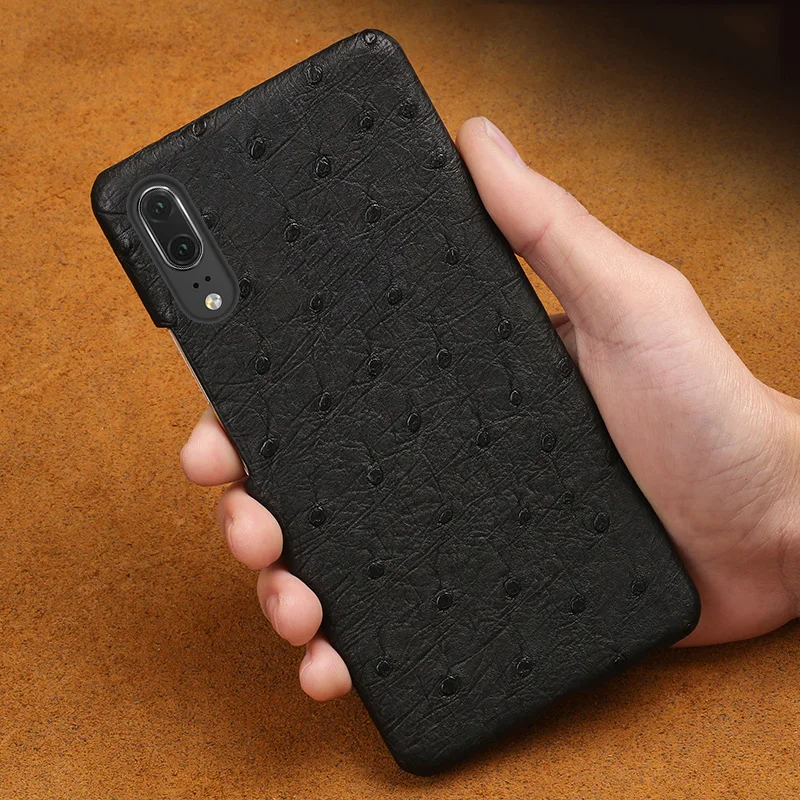 Wangcangli чехол для телефона из натуральной кожи huawei P20 редкий страусиный защитный