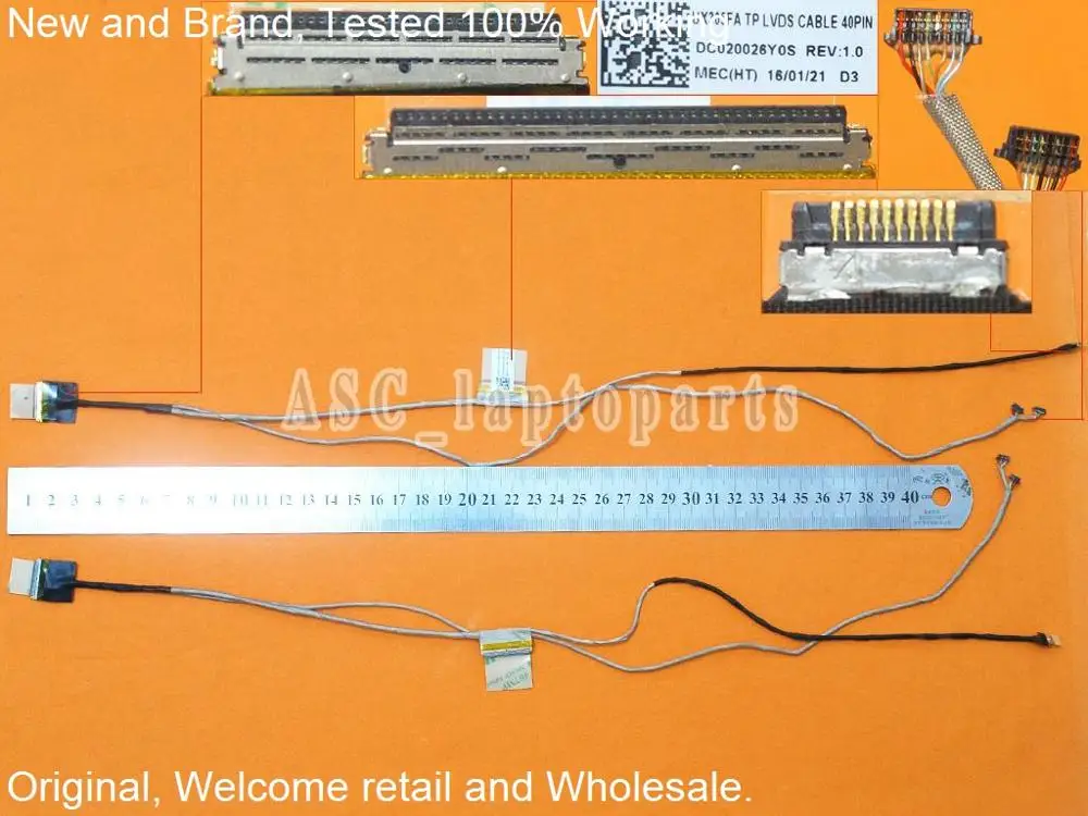 Новый оригинальный ЖК-светодиодный видеокабель для ASUS UX305LA UX305FA UX305 BK5 40pin кабель для экрана ноутбука DC02C0026Y0S