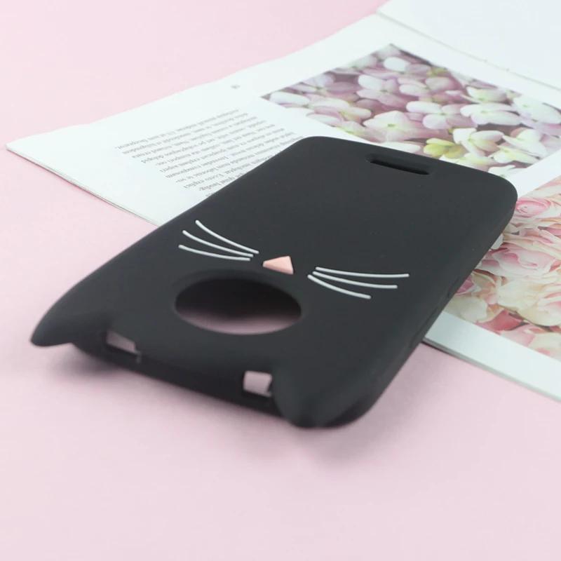 Милый 3D мультяшный силиконовый чехол для Motorola Moto C XT1750 4G чехол s Япония блестящая борода кошка кошечка с милыми ушками чехол для телефона C Plus
