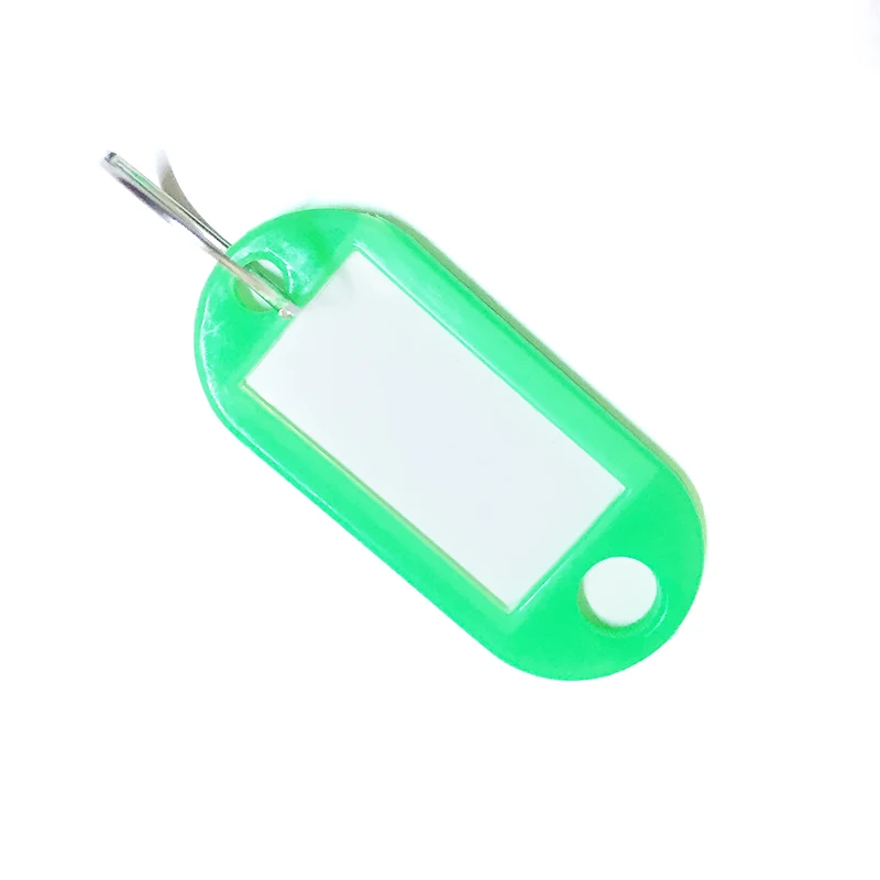 1Pc Green 1/10/50 шт в наборе, Пластик брелок для ключей брелоков Чемодан идентификационные Метки этикетки брелоки с визитные карточки брелок для ключей, брелок для ключей - Цвет: 1Pc Green