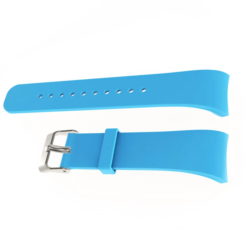 Sky blue Силиконовый спортивный разноцветный ремешок для часов для samsung gear Fit 2 watch smart Смарт-часы для samsung gear Fit2 часы-ремешки - Цвет: Sky blue