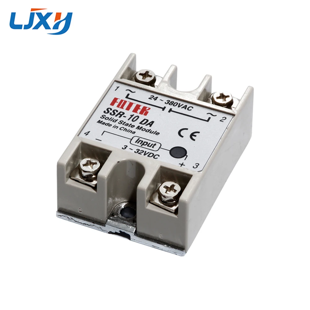 Твердотельное реле LJXH DC AC SSR 10DA 25DA 40DA 75DA 100DA 3 32VDC вход/24 380VAC выход|Запчасти для
