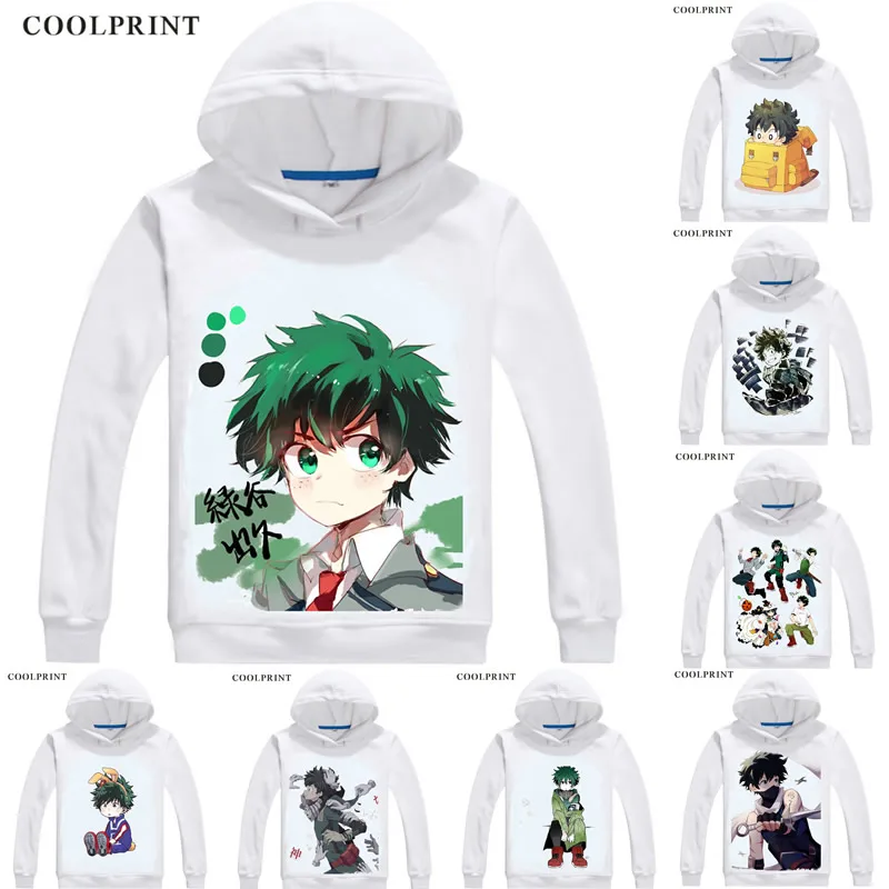 Толстовка Midoriya Izuku мужская с капюшоном худи принтом боку моя геройская академия