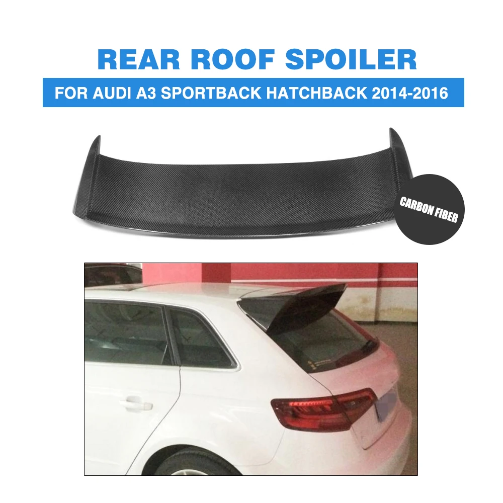 Задний спойлер на крыло из углеродного волокна крышу для губ Audi A3 Хэтчбек 2014 2016