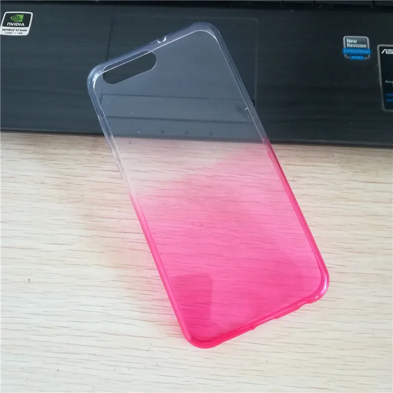 Простой Модный мягкий силиконовый чехол из ТПУ градиентного цвета для Asus ZenFone 4