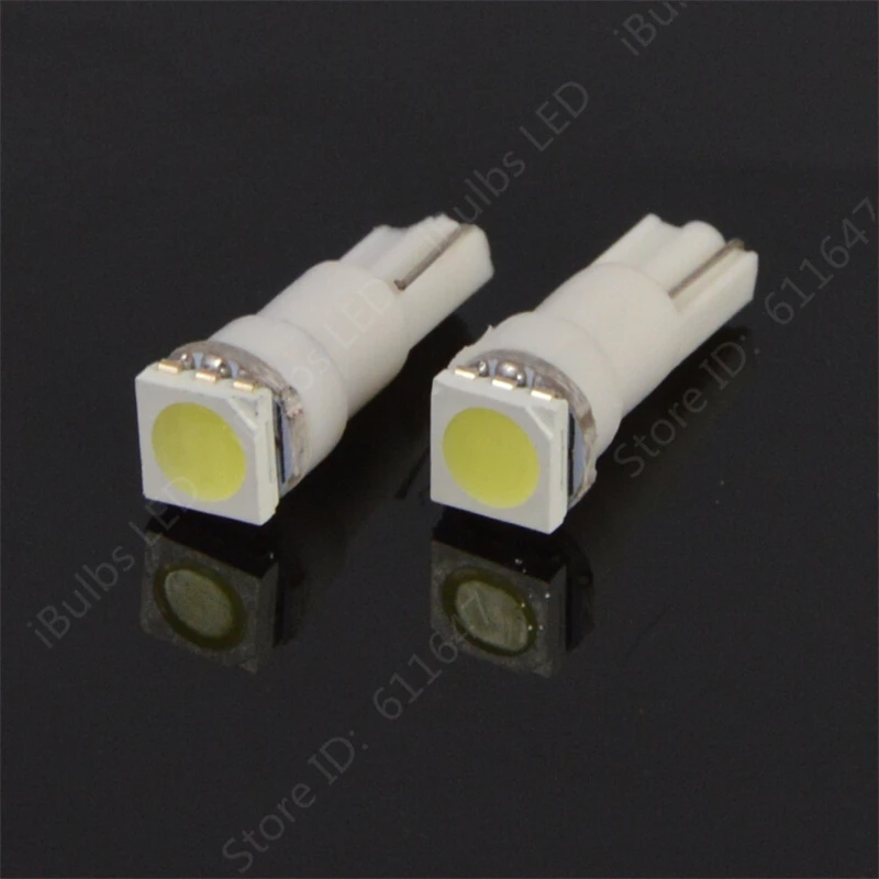 100 шт. супер яркий T5 74 W1.2W 1 SMD 5050 светодиодный Автомобильный авто интерьер приборной панели клиновидная лампа DC12V