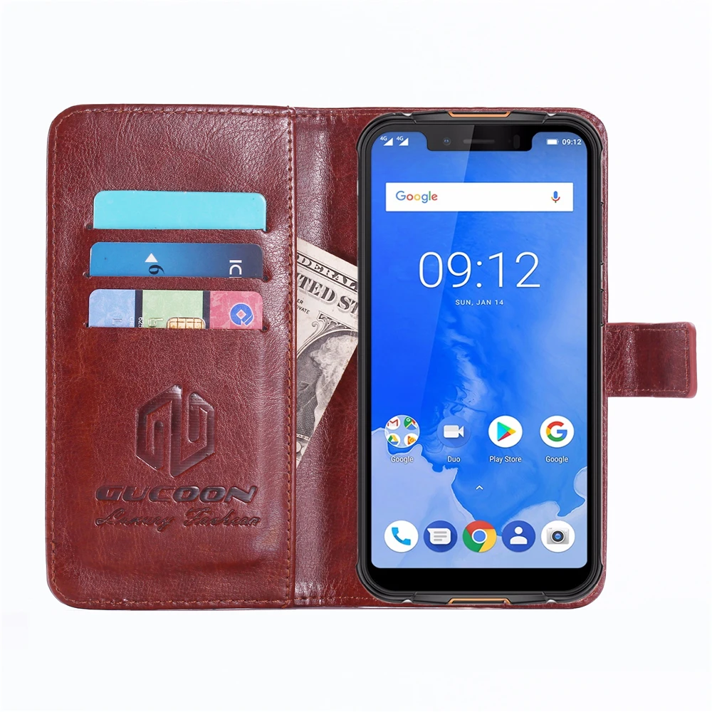 Классический чехол-бумажник GUCOON для Ulefone Armor 5, Винтажный чехол-книжка из искусственной кожи, Модный чехол для телефона