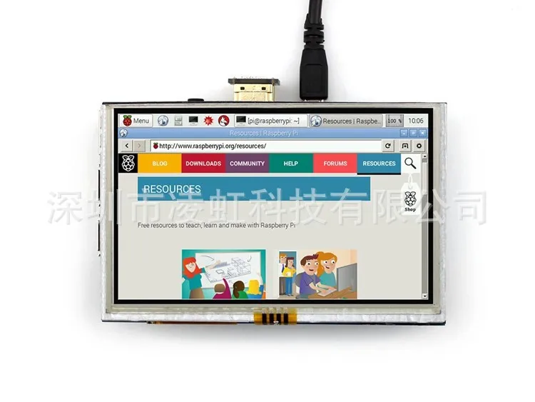 [HFSECURITY] 5 дюймов 800*480 Сенсорный ЖК дисплей Экран для Raspberry Pi 2 + B 2B Портативный
