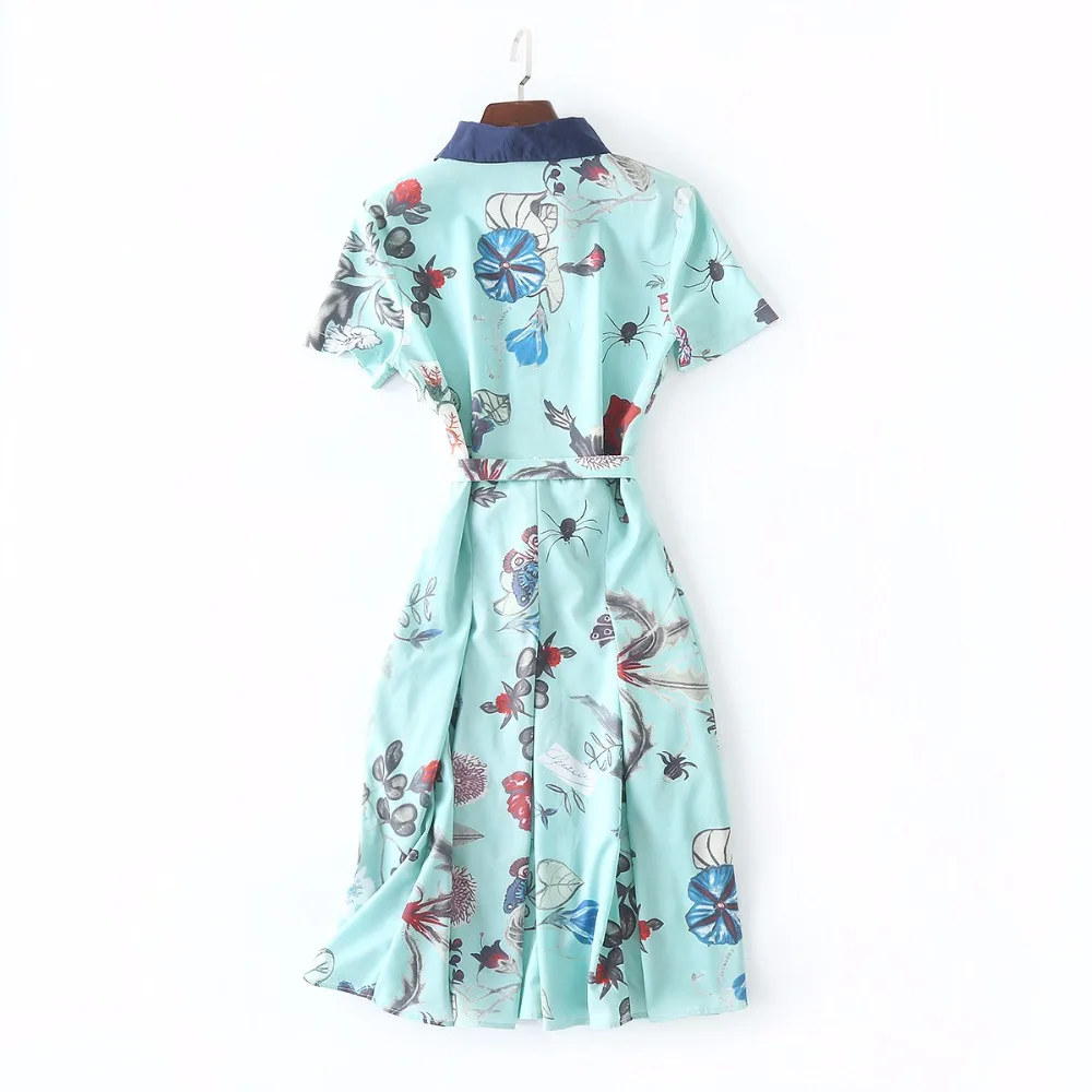 GUESOD 2018 женское платье тонкое весенне-летнее элегантное платье-блузка средней