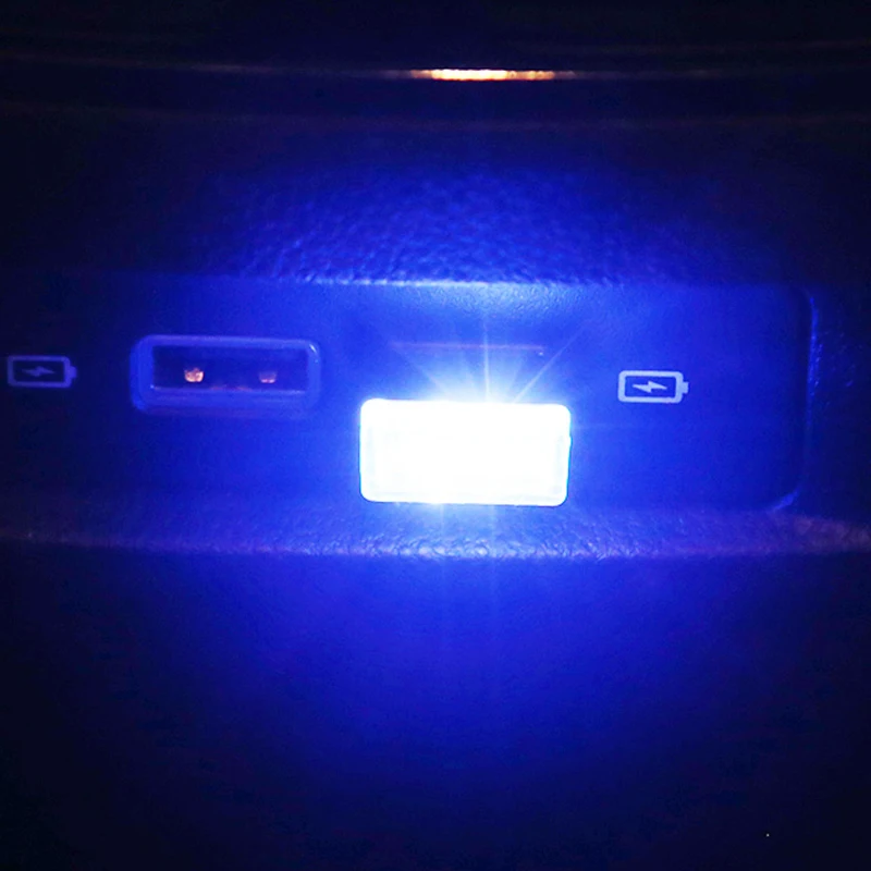 1 шт. автомобильный Стильный USB атмосферный светодиодный светильник