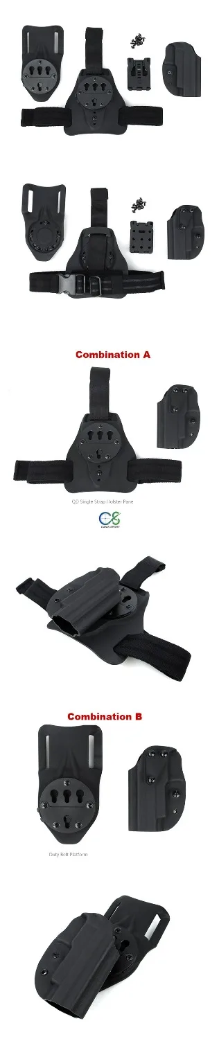 PPT QD G17 Kydex набор кобуры с использованием для ножной пластины и поясного ремня три