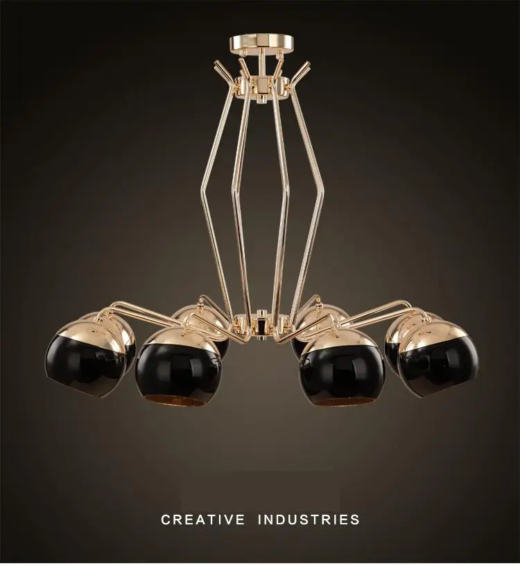 vintage Octopus mechanical Pendant Lights Post Modern Nordic style Bedroom gold black cafe Lamps shopcase led Lamparas Colgantes | Лампы и