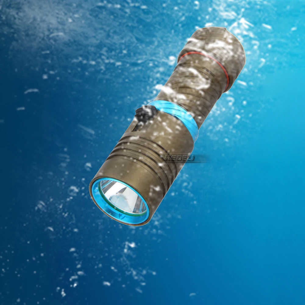 Мощный светодиодный фонарик для дайвинга cree xm l2 подводная лампа подводный фонарь