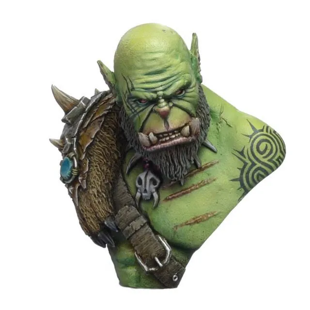 1/10 весы смола грудь зеленый Orc неокрашенный набор для сборки фигурки модель
