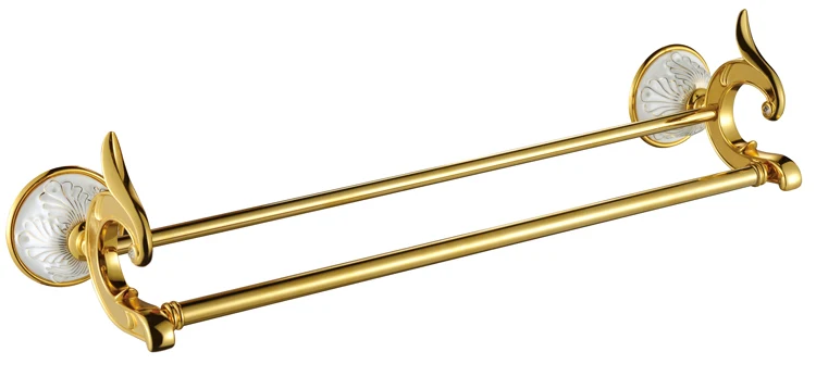 

(60cm)Double Towel Bar,Towel Holder,Solid Brass Made, gold Finished,Bathroom Products,Bathroom Accessories PH008