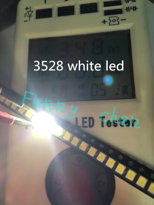 500 шт./лот 1210 Белый 3528 SMD светодиодный яркий белый светоизлучающие диоды 5000 7000k 6 7lm