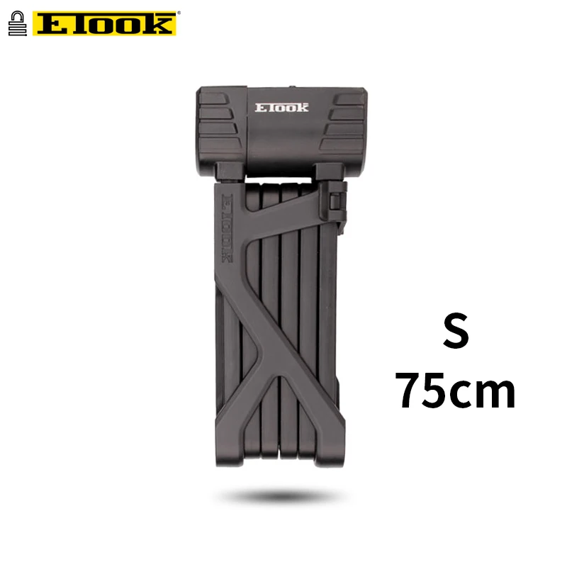 ET490-S-Black Etook замок для велосипеда складной замок Противоугонный складной велосипедный замок для мотоцикла E-bike скутер патент Сторона тянет дизайн ET490 - Цвет: ET490-S-Black
