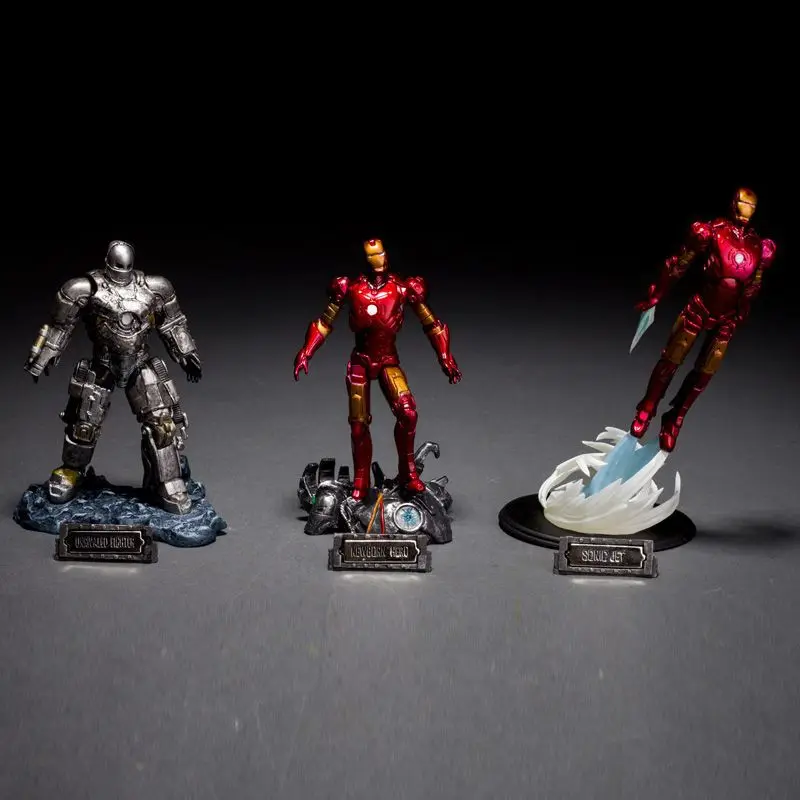 Marvel Железный человек MK1 MK3 6 шт./компл. Мстители Infinity War статуя ограниченная версия.