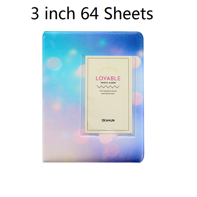 C 3 inch 64 Pocket 32/64 карманы фотоальбом звездное небо минипленки альбом для хранения фотографий чехол для Fujifilm Instax билета карточка ручная работа альбом для художественных занятий - Color: C 3 inch 64 Pocket