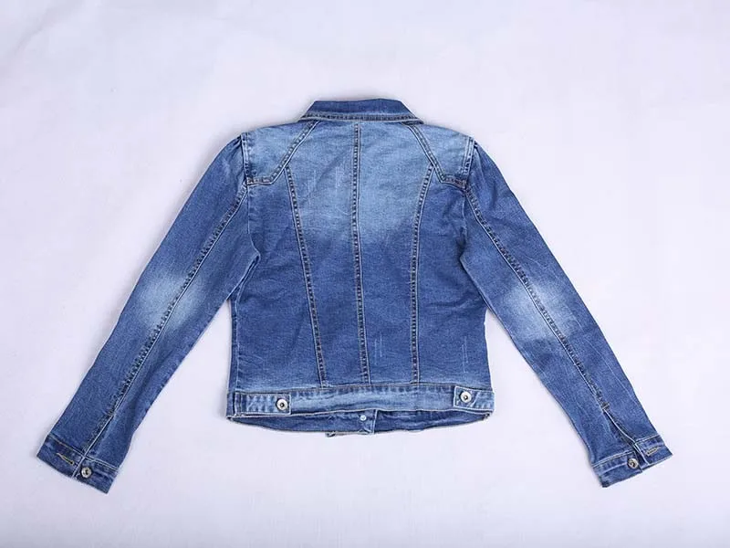 Зимняя распродажа, Модная Джинсовая женская куртка размера плюс 5XL 6XL, осенняя растягивающаяся короткая джинсовая куртка с длинным рукавом