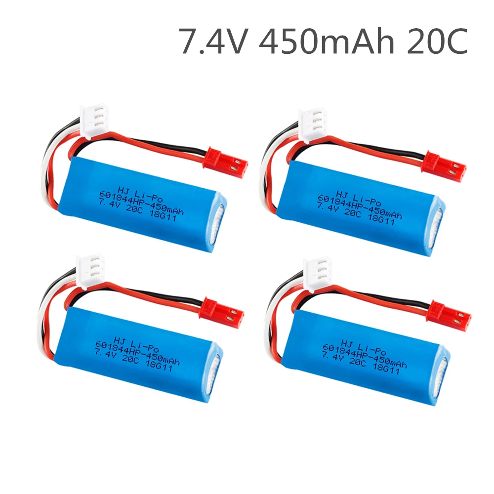 

7.4V 450mAh 20C Lipo Battery for WLtoys K969 K979 K989 K999 P929 P939 RC Car Parts 2s 7.4v Battery