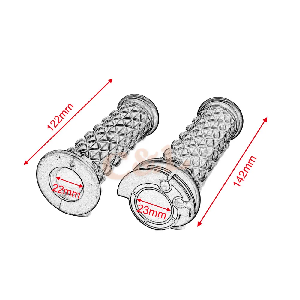 Новый мотоциклетный 3/8 &quot22 мм резиновый руль в стиле ретро ручка для Honda Suzuki Kawasaki