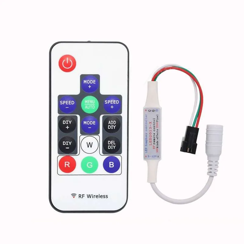 WS2811/WS2812B Led RGB Pixel контроллер DC5V-24V 14key/17key пульт дистанционного управления RF