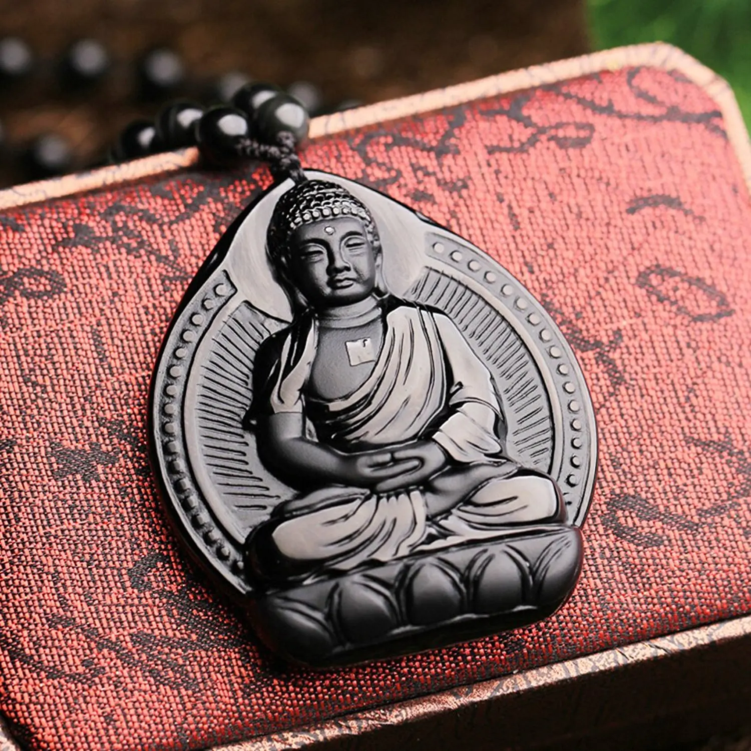 Ювелирные изделия Koraba из чистого натурального обсидиана превосходный кулон