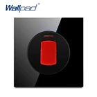 Wallpad L6, черный стеклянный водонагреватель 20A, двухполюсный выключатель питания