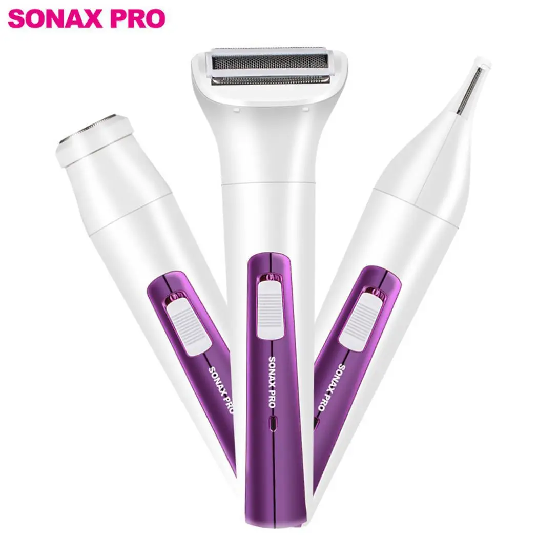 Женская электрическая бритва портативная 3 в 1 Бытовая безболезненная Бритва для