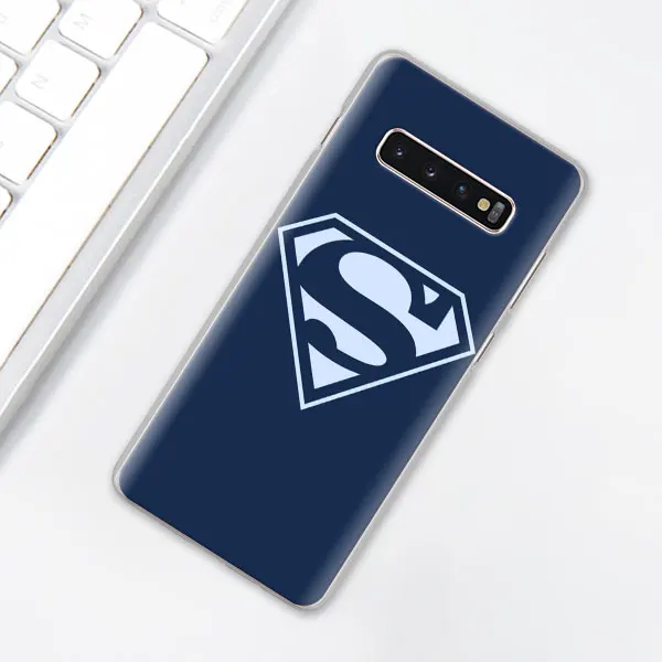 002 Значок "Супермен" с логотипом чехол для телефона для samsung Galaxy S10e S10 плюс S7 S8 S9 Plus, Note 8, 9, 10, плюс S10 5G M20 M30 жесткий чехол Coque - Цвет: 002