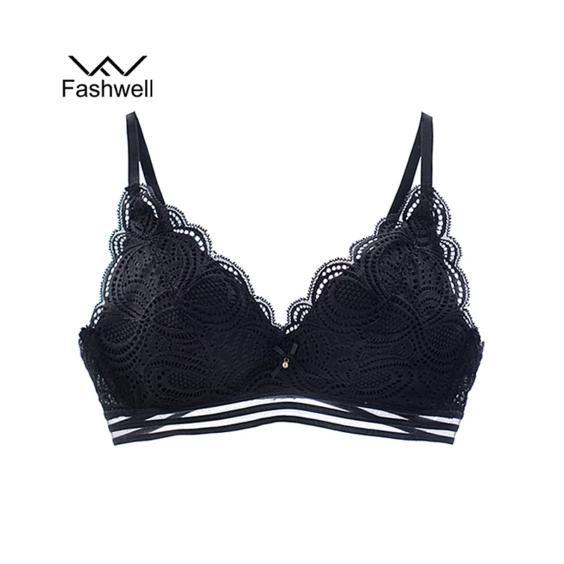 Fashwell новый для женщин мода кружевной бюстгальтер беспроводной бретели нижнего