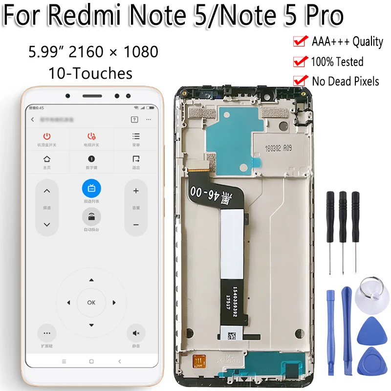 Оригинальный ЖК дисплей 5 99 дюйма с рамкой для Xiaomi Redmi Note Pro сенсорный экран