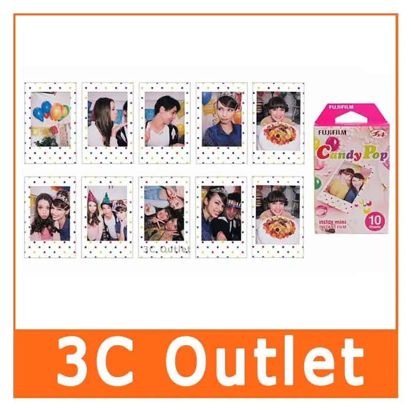 Оптовая продажа Подлинная мгновенная пленка Fujifilm Instax Mini Candy Pop для Polaroid Fuji Mini8 7 s 25