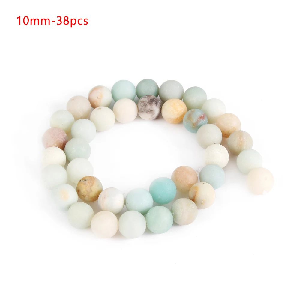 10mm-38pcs 4/6/8/10 мм натуральный матовый лак матовые бусы из камня круглый Форма Свободные Spacer Бусины для самостоятельного изготовления ювелирных изделий браслет Цепочки и ожерелья ремесло - Цвет: 10mm-38pcs