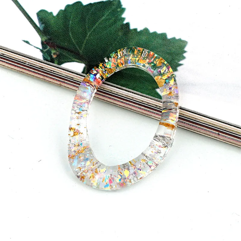 2 шт. богемные нестандартные Полые Подвески из смолы Diy цветные серьги ручной