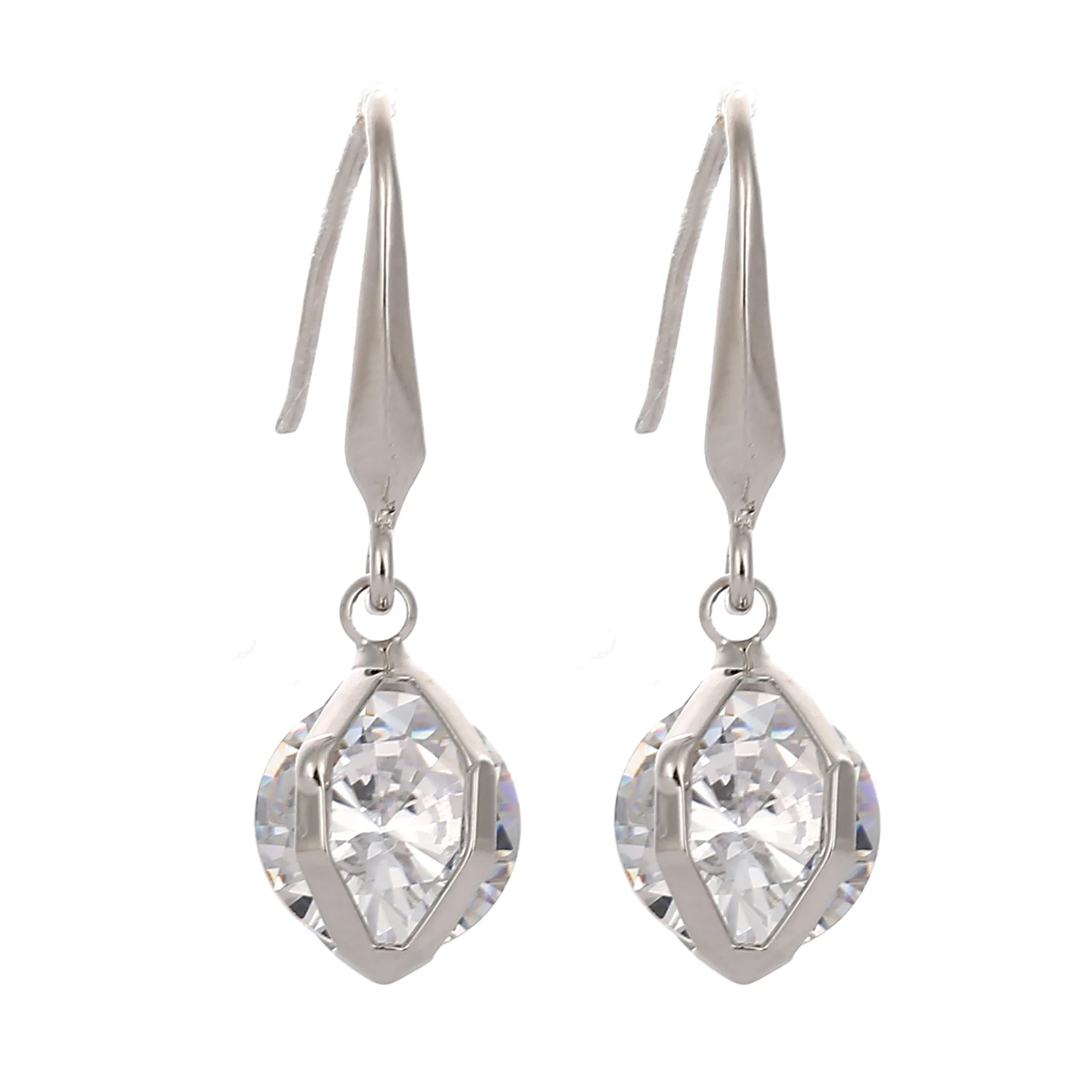 Женский комплект ювелирных изделий серьги с фианитом модный аксессуар для