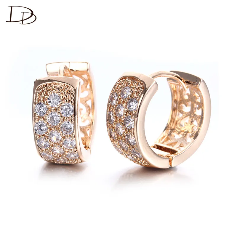 Очаровательные серьги для женщин золотого цвета австрийские кристаллы