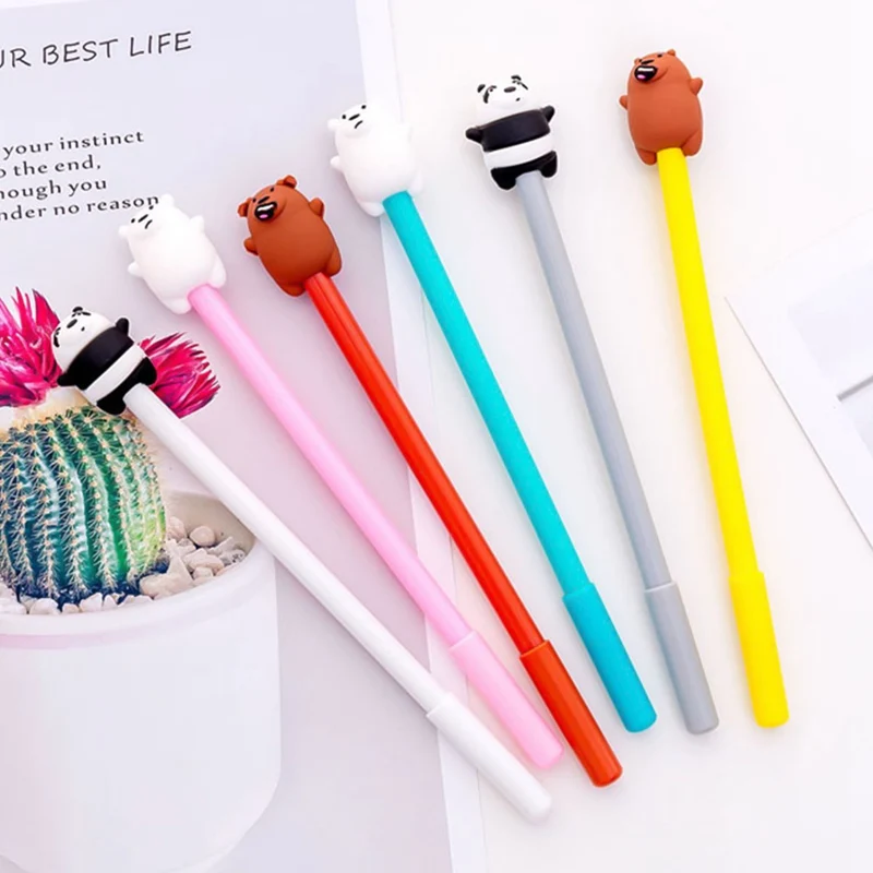 1 шт. милые Мультяшные 3D Животные гелевая ручка панда медведь ручки школа офис