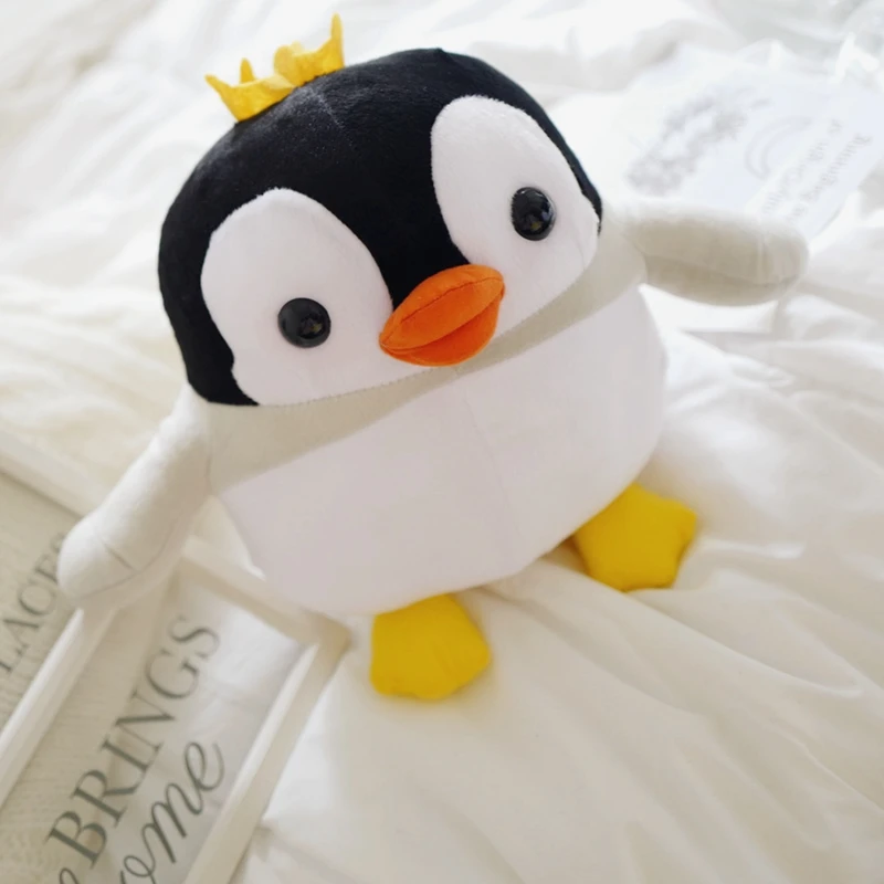 

Cartoon cute pet crown Penguin doll plush toy pillow child comfort doll birthday gift girl