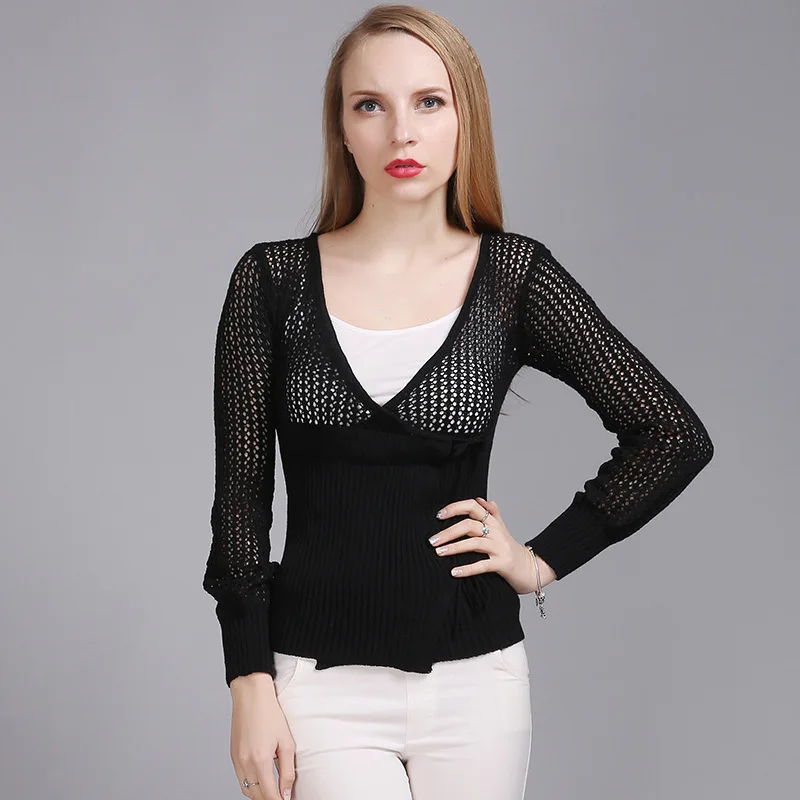 Радость Душу Населения Европейский Свитер 2017 Трикотажные Твердые Женщины Зима