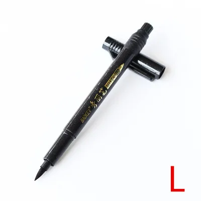 L Кисть и тонкая точка Fineliner Чистописание каллиграфия ручка многоразового пигментные чернила кисть маркер скетч Рисование маркер - Цвет: L
