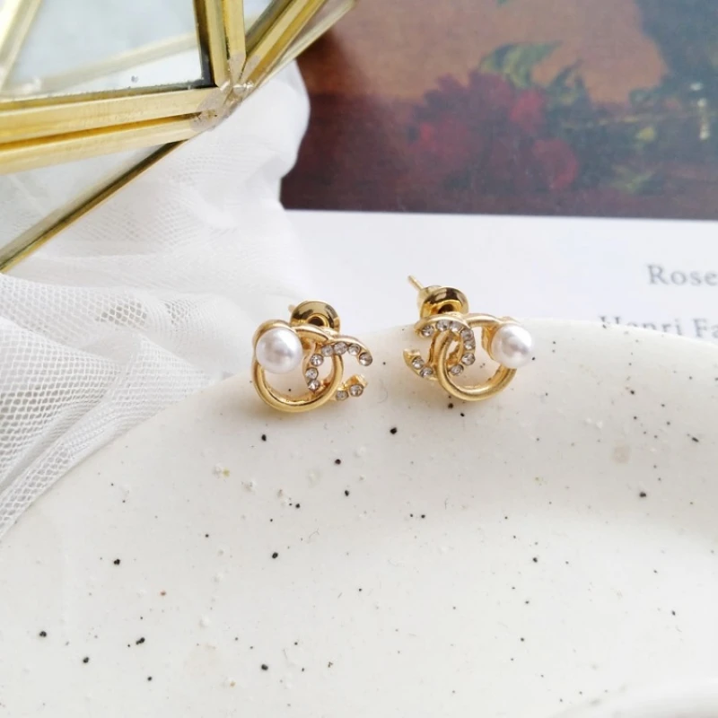 Fashion Pearl Stud Earring 2019 New Zircon Jewelry Elegant Gift For Women Wholesale Accessory | Украшения и аксессуары