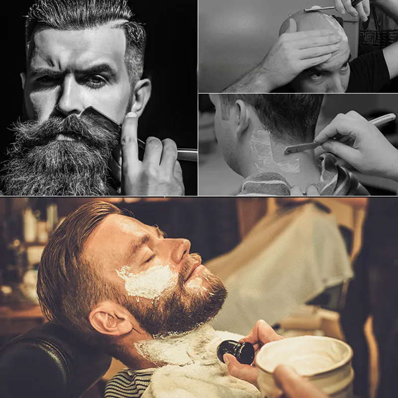 Мужская бритва с прямым краем стальная складная парикмахерские инструменты для