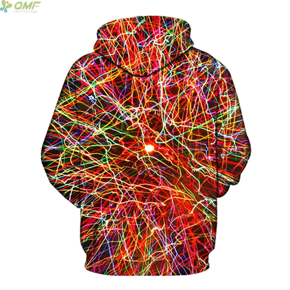 Психоделические фейерверк цифровой печати прилив Для мужчин кофты толстовки Casual