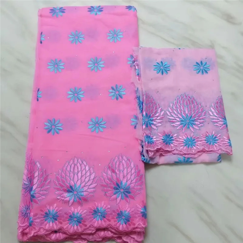 Новейшая кружевная ткань Белая швейцарская вуаль кружево с камнями дешевая