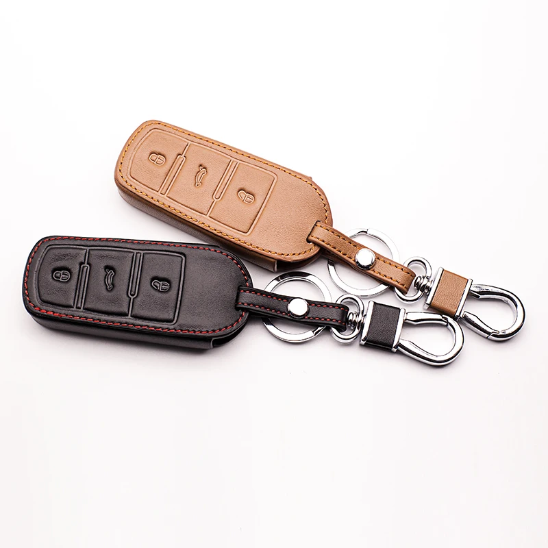 Кожаный чехол для автомобильных ключей с 3 кнопками Volkswagen VW Passat CC B6 B7 B7L R36 Maogotan B5