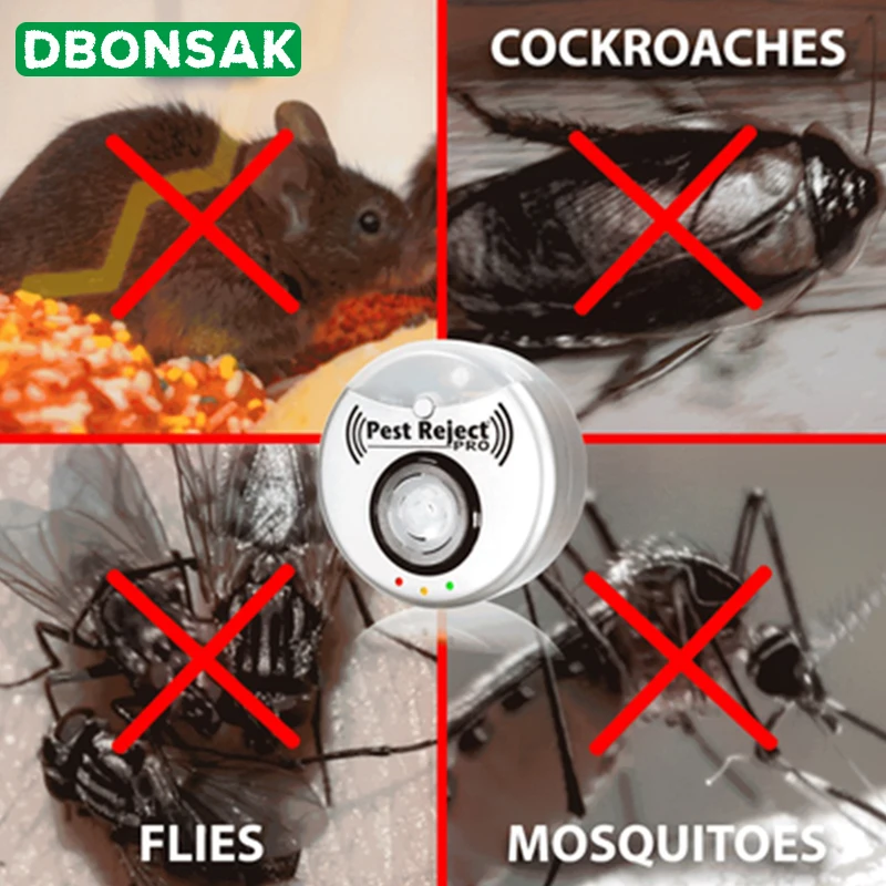 

Ultrasonic Electronic Pest Repeller Multi-purpose Fly Mosquito Rejector Indoor Anti-mosquito Insect Repellent US/EU Plug