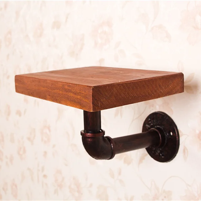 Промышленный Винтажный стиль железная труба настенная книжная полка Висячие